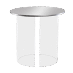 Tampo de Espelho com Base Curva Cristal