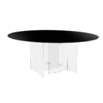 Tampo de Vidro Preto com Base Acrílico Star