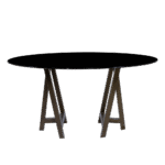 Tampo Tabaco com Base Cavalete Ferro Dourado Envelhecido