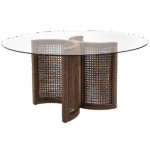 Tampo de Vidro Transparente com Base Bali