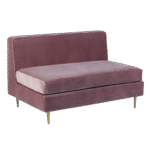 Sofá Manoela Veludo Rosa Bois de Rose (módulo reto)