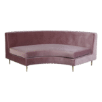 Sofá Manoela Veludo Rosa Bois de Rose (Módulo curvo)