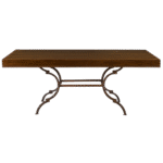 Tampo Retangular Madeira Natural com Base Suva