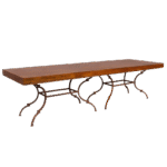 Tampo Retangular Madeira Natural com Base Suva