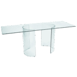 Tampo de Vidro Transparente com Base Curva Cristal