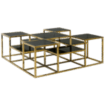 Mesa Chapelle Centro com Vidro Fumê